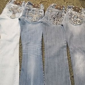4 pair Miss Me jeans